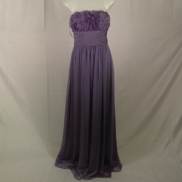 New Dave & Johnny Size 8 Chiffon Purple Gown Dress - Picture 4 of 7